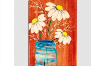 Paint Nite: Mason Jar Daisies